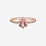 ANILLO COMPROMISO CORONA ROSA BRILLANTE PANDORA