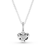COLLAR SPARKLING BLUE MOON PANDORA + KIT DE REGALO