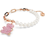 PULSERA BRAZALETE TEDDY BEAR OSO SWAROVSKI PERLAS + KIT DE REGALO