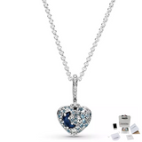 COLLAR SPARKLING BLUE MOON PANDORA + KIT DE REGALO