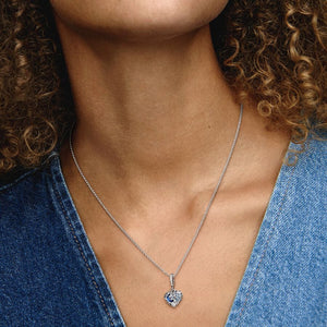 COLLAR SPARKLING BLUE MOON PANDORA + KIT DE REGALO