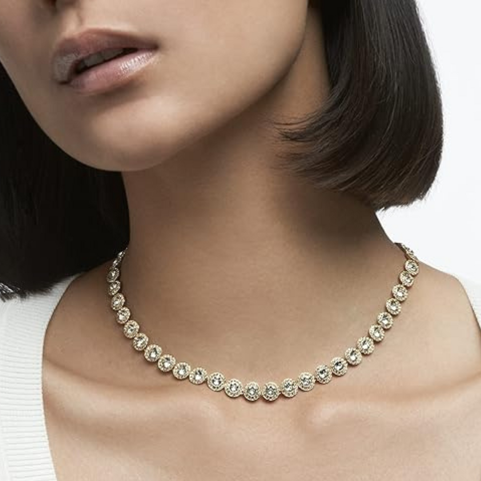 COLLAR CRISTAL SWAROVSKI ANGELIC ORO + KIT DE REGALO