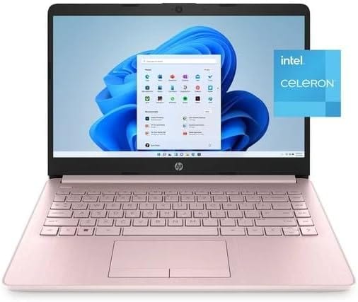 Laptop HP 14, Intel Celeron N4020, 4 GB de RAM, 64 GB de almacenamiento, pantalla HD Micro-edge de 14 pulgadas, Windows 11 Home, delgada y portátil, gráficos 4K, un año de Microsoft 365 (14-dq0040nr, 2021, blanco copo de nieve ) 