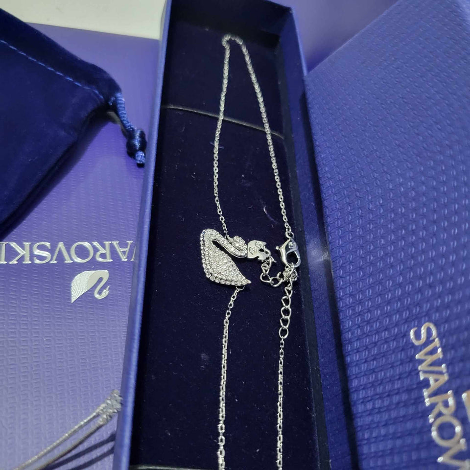COLLAR DANCING SWAN CLASSIC CISNE BLANCO CRISTAL SWAROVSKI