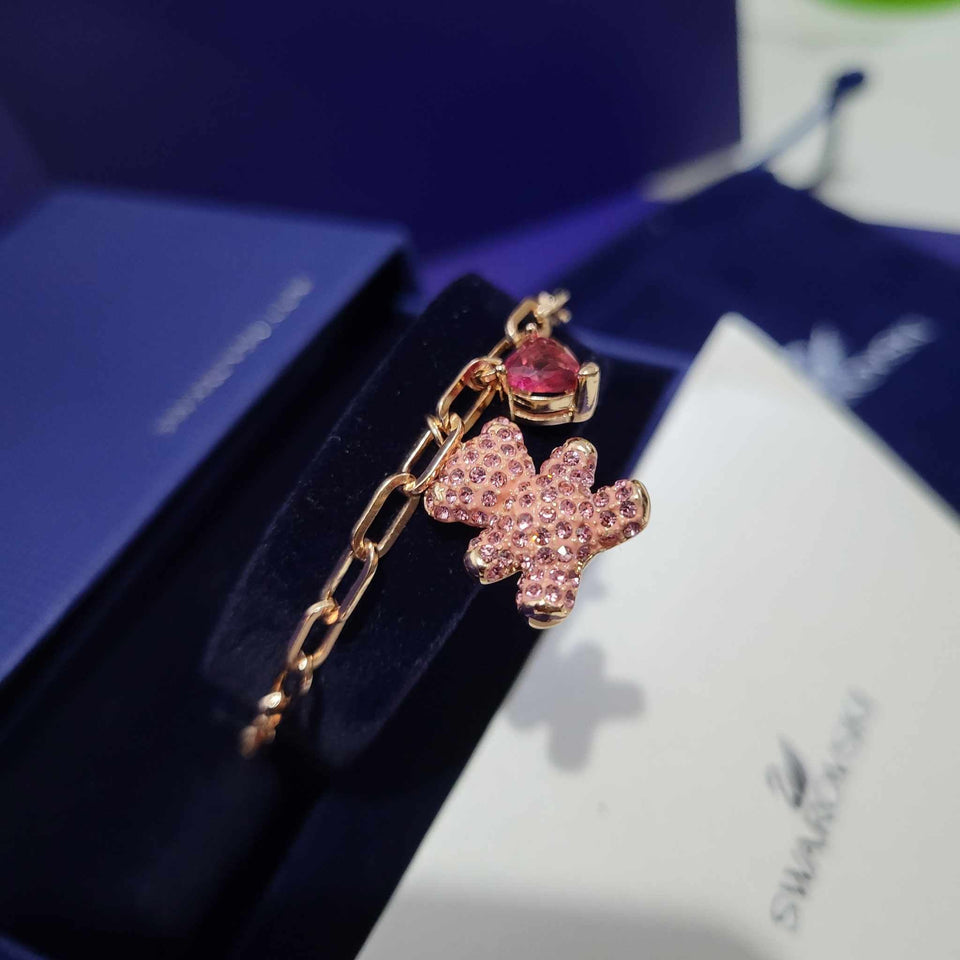 PULSERA BRAZALETE TEDDY BEAR OSO SWAROVSKI + KIT DE REGALO
