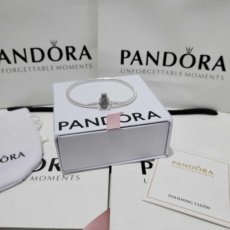 PULSERA PANDORA CORONA O + KIT DE REGALO