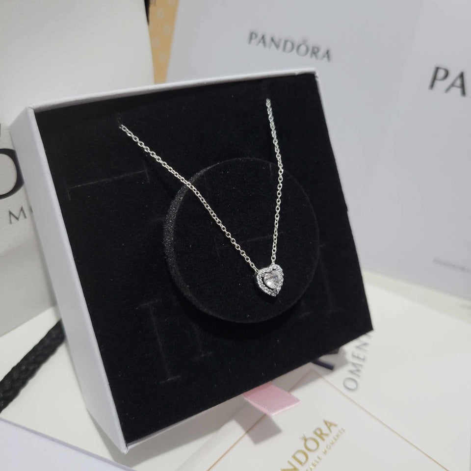 COLLAR CORAZON ELEVADO PANDORA + KIT DE REGALO