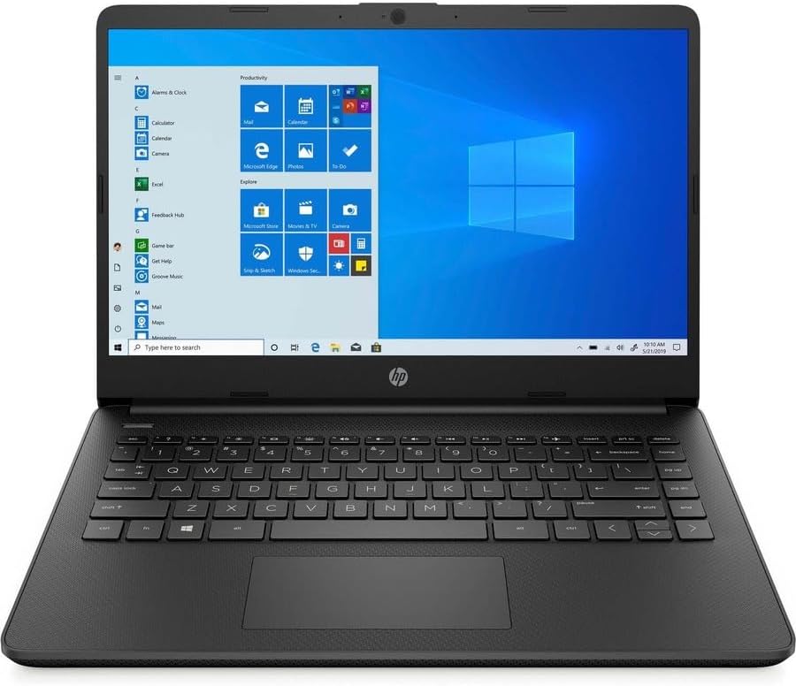 Laptop HP 14, Intel Celeron N4020, 4 GB de RAM, 64 GB de almacenamiento, pantalla HD Micro-edge de 14 pulgadas, Windows 11 Home, delgada y portátil, gráficos 4K, un año de Microsoft 365 (14-dq0040nr, 2021, blanco copo de nieve ) 