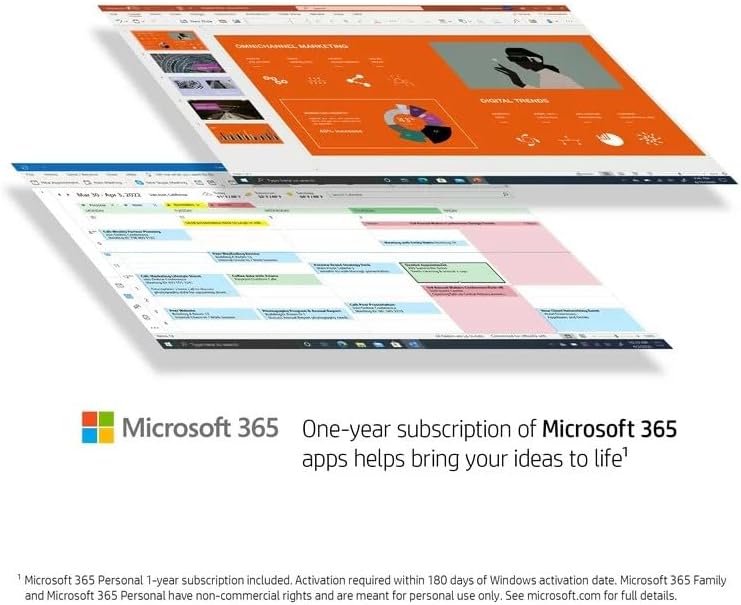 Laptop HP 14, Intel Celeron N4020, 4 GB de RAM, 64 GB de almacenamiento, pantalla HD Micro-edge de 14 pulgadas, Windows 11 Home, delgada y portátil, gráficos 4K, un año de Microsoft 365 (14-dq0040nr, 2021, blanco copo de nieve ) 
