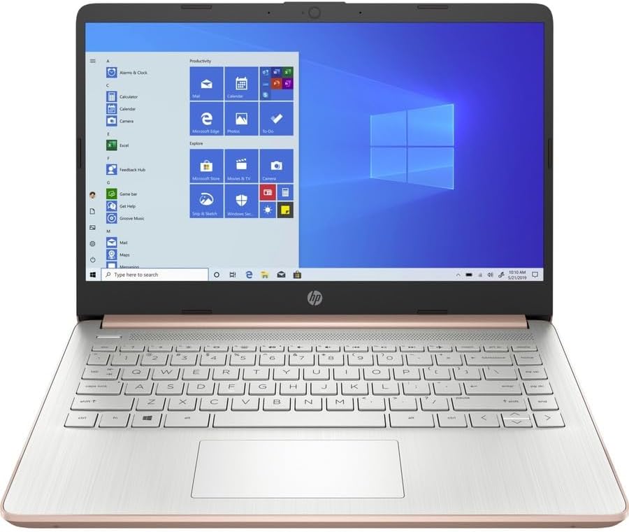 Laptop HP 14, Intel Celeron N4020, 4 GB de RAM, 64 GB de almacenamiento, pantalla HD Micro-edge de 14 pulgadas, Windows 11 Home, delgada y portátil, gráficos 4K, un año de Microsoft 365 (14-dq0040nr, 2021, blanco copo de nieve ) 