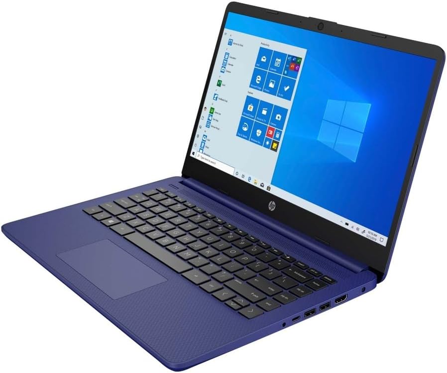 Laptop HP 14, Intel Celeron N4020, 4 GB de RAM, 64 GB de almacenamiento, pantalla HD Micro-edge de 14 pulgadas, Windows 11 Home, delgada y portátil, gráficos 4K, un año de Microsoft 365 (14-dq0040nr, 2021, blanco copo de nieve ) 