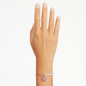PULSERA BRAZALETE TEDDY BEAR OSO SWAROVSKI PERLAS + KIT DE REGALO