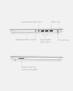 Laptop HP 14, Intel Celeron N4020, 4 GB de RAM, 64 GB de almacenamiento, pantalla HD Micro-edge de 14 pulgadas, Windows 11 Home, delgada y portátil, gráficos 4K, un año de Microsoft 365 (14-dq0040nr, 2021, blanco copo de nieve ) 