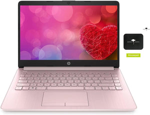 HP más nuevo portátil ultraligero de 14" para estudiantes y empresas, Intel Quad-Core N4120, 8 GB de RAM, 192 GB de almacenamiento (64 GB eMMC+128 GB Micro SD), 1 año de Office 365, cámara web, HDMI, WiFi, USB-A y C, Win 11 S 