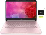 HP más nuevo portátil ultraligero de 14" para estudiantes y empresas, Intel Quad-Core N4120, 8 GB de RAM, 192 GB de almacenamiento (64 GB eMMC+128 GB Micro SD), 1 año de Office 365, cámara web, HDMI, WiFi, USB-A y C, Win 11 S 