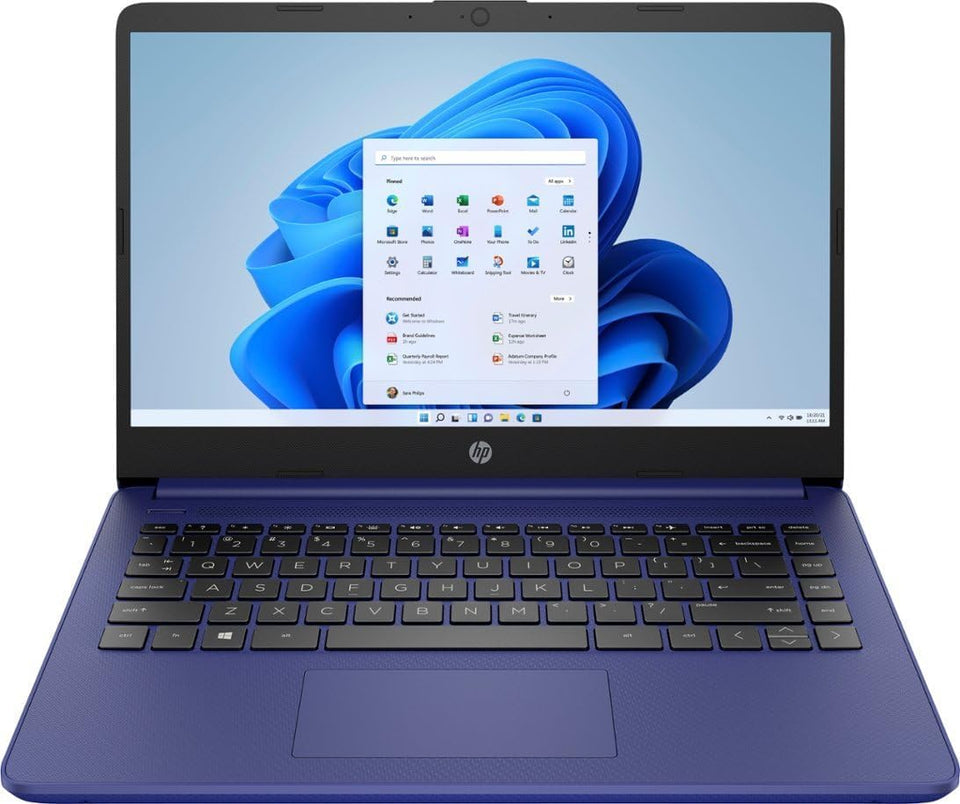 Laptop HP 14, Intel Celeron N4020, 4 GB de RAM, 64 GB de almacenamiento, pantalla HD Micro-edge de 14 pulgadas, Windows 11 Home, delgada y portátil, gráficos 4K, un año de Microsoft 365 (14-dq0040nr, 2021, blanco copo de nieve ) 