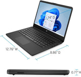 Laptop portátil HP (incluye 1 año de Microsoft 365), pantalla HD de 14'', 8 GB de RAM, 64 GB eMMC, Intel Quad-Core N4120, estudiantes y empresas, cámara web, HDMI, Wi-Fi, RJ-45, Windows 11 Home, rosa 