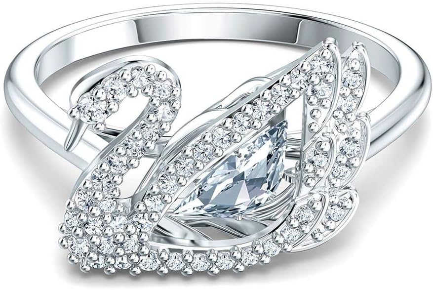 ANILLO PROMESA DANCING SWAN CISNE CRISTAL SWAROVSKI