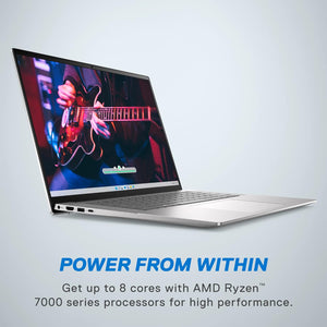 Laptop Dell Inspiron 16 5635 - AMD Ryzen 7-7730U, QHD de 16 pulgadas, 16 GB LPDDR4x RAM, 1 TB SSD, gráficos AMD Radeon, Windows 11 Home, 1 año de soporte premium - Platino plateado 