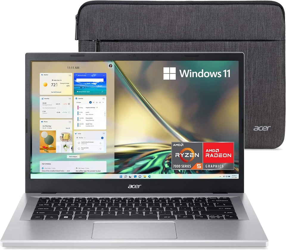 Portátil delgado Acer Aspire 3 A315-24P-R7VH | Pantalla IPS Full HD de 15,6" | Procesador AMD Ryzen 3 7320U de cuatro núcleos | Gráficos AMD Radeon | 8GB LPDDR5 | SSD NVMe de 128GB | Wi-Fi 6 | Windows 11 Home en modo S 