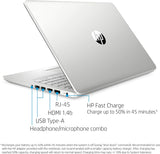 Laptop HP 14, Intel Celeron N4020, 4 GB de RAM, 64 GB de almacenamiento, pantalla HD Micro-edge de 14 pulgadas, Windows 11 Home, delgada y portátil, gráficos 4K, un año de Microsoft 365 (14-dq0040nr, 2021, blanco copo de nieve ) 