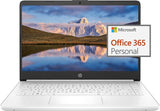 HP más nuevo portátil ultraligero de 14" para estudiantes y empresas, Intel Quad-Core N4120, 8 GB de RAM, 192 GB de almacenamiento (64 GB eMMC+128 GB Micro SD), 1 año de Office 365, cámara web, HDMI, WiFi, USB-A y C, Win 11 S 