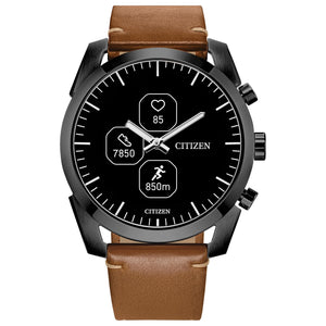 Citizen CZ Smartwatch with YouQ wellness app featuring IBM Watson® AI and NASA research, black and white customizable display, Bluetooth, HR, Activity Tracker, 18-day battery life, iPhone® and Android™ Compatible