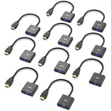 BENFEI HDMI to VGA, Gold-Plated Adapter (Male to Female) for Computer, Desktop, Laptop, PC, Monitor, Projector, HDTV, Chromebook, Raspberry Pi, Roku, Xbox and More - Black