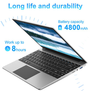 Computadora portátil jumper, 12GB DDR4 RAM 512GB SSD, pantalla IPS FHD de 14 pulgadas 1080p, procesador Intel Celeron de cuatro núcleos, gráficos UHD 600, Windows 11, parlantes estéreo duales, WiFi 5G, tipo C, cámara web. 
