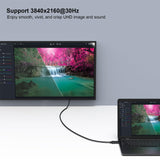 4K DisplayPort to HDMI 6 Feet Gold-Plated Cable, Uni-Directional DP 1.2 Computer to HDMI 1.4 Screen DisplayPort to HDMI Adapter Male to Male Black