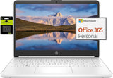 HP más nuevo portátil ultraligero de 14" para estudiantes y empresas, Intel Quad-Core N4120, 8 GB de RAM, 192 GB de almacenamiento (64 GB eMMC+128 GB Micro SD), 1 año de Office 365, cámara web, HDMI, WiFi, USB-A y C, Win 11 S 