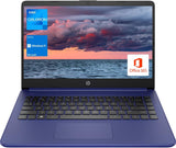 Laptop portátil HP (incluye 1 año de Microsoft 365), pantalla HD de 14'', 8 GB de RAM, 64 GB eMMC, Intel Quad-Core N4120, estudiantes y empresas, cámara web, HDMI, Wi-Fi, RJ-45, Windows 11 Home, rosa 