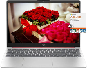 Portátil HP, pantalla táctil HD de 15,6", procesador Intel Core i3-1115G4, 32 GB de RAM, SSD PCIe de 1 TB, cámara web, tipo C, HDMI, lector de tarjetas SD, Wi-Fi, Windows 11 Home, plateado 