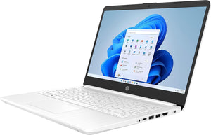 HP más nuevo portátil ultraligero de 14" para estudiantes y empresas, Intel Quad-Core N4120, 8 GB de RAM, 192 GB de almacenamiento (64 GB eMMC+128 GB Micro SD), 1 año de Office 365, cámara web, HDMI, WiFi, USB-A y C, Win 11 S 