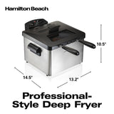 Freidora Aceite Eléctrica Hamilton Beach 35034 12 Tazas