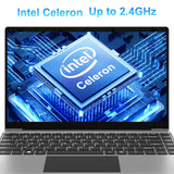 Computadora portátil jumper, 12GB DDR4 RAM 512GB SSD, pantalla IPS FHD de 14 pulgadas 1080p, procesador Intel Celeron de cuatro núcleos, gráficos UHD 600, Windows 11, parlantes estéreo duales, WiFi 5G, tipo C, cámara web. 
