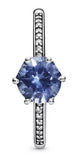 ANILLO COMPROMISO PANDORA CORONA DESLUMBRANTE AZUL + KIT DE REGALO