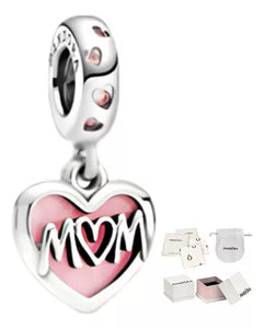 Charm Pandora Original Dije Corazón Te Amo Mamá Plata 925