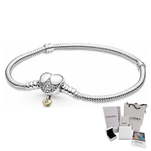 BRAZALETE PULSERA PANDORA MOMENTS CORAZON DISNEY + KIT DE REGALO