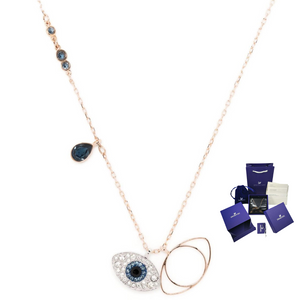 COLLAR DEVIL EYE OJO TURCO MALVADO CRISTAL SWAROVSKI ROSE GOLD