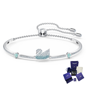 PULSERA ICONIC SWAN CISNE RODIO SWAROVSKI + KIT DE REGALO