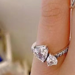 ANILLO PROMESA CORAZON DOBLE PANDORA + KIT DE REGALO