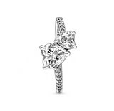 ANILLO PROMESA CORAZON DOBLE PANDORA + KIT DE REGALO