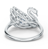 ANILLO PROMESA DANCING SWAN CISNE CRISTAL SWAROVSKI
