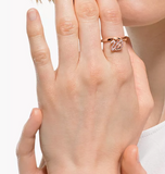 ANILLO PROMESA PAVE SWAN CISNE CRISTAL SWAROVSKI