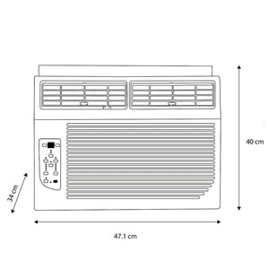 Aire Acondicionado Midea Maw08c1oum Ventana 8000 Btu Solo Frío 110v