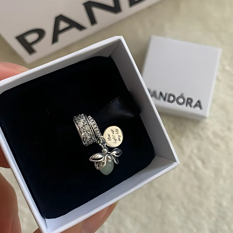 SET PULSERA PANDORA + CHARM EVANGELINE LUCIERNAGA Y KIT GRATIS